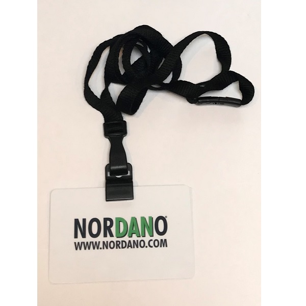 Billede af Gripper sort kortholder med sort lanyard. 5710-3050+60270541